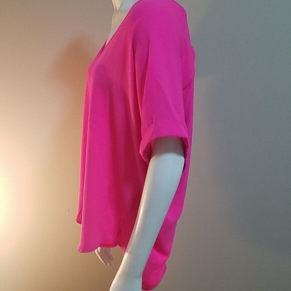 Lush Pink Polyester Top (Small) - Picture 3 of 6